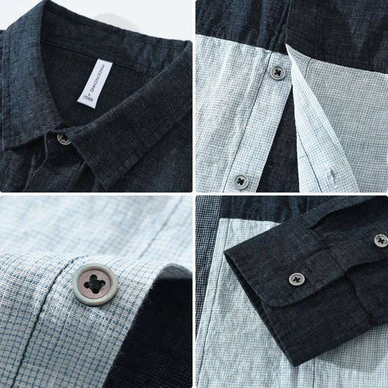 Dionel | Trendy Patchwork Overhemd