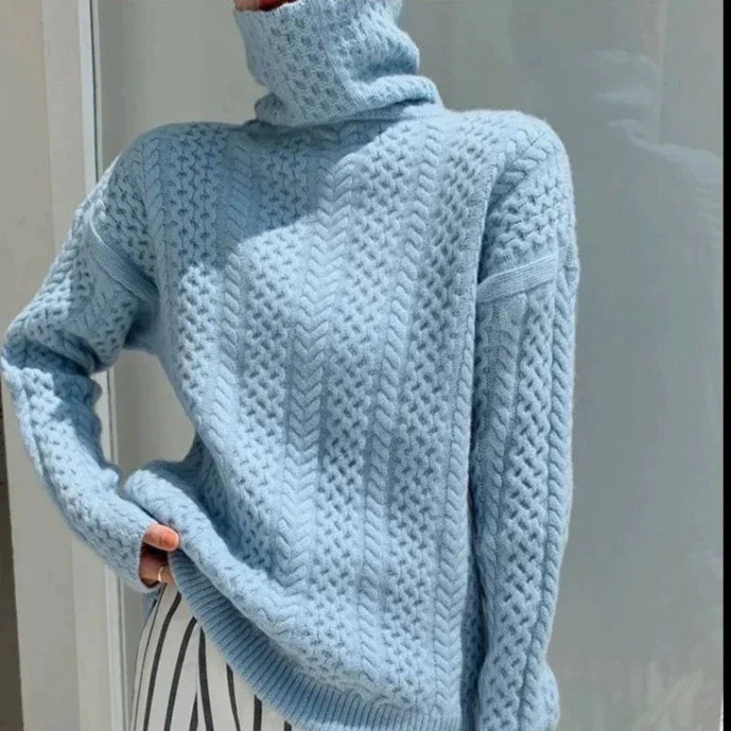 Abriëtte | Dames Coltrui | Kabelgebreid