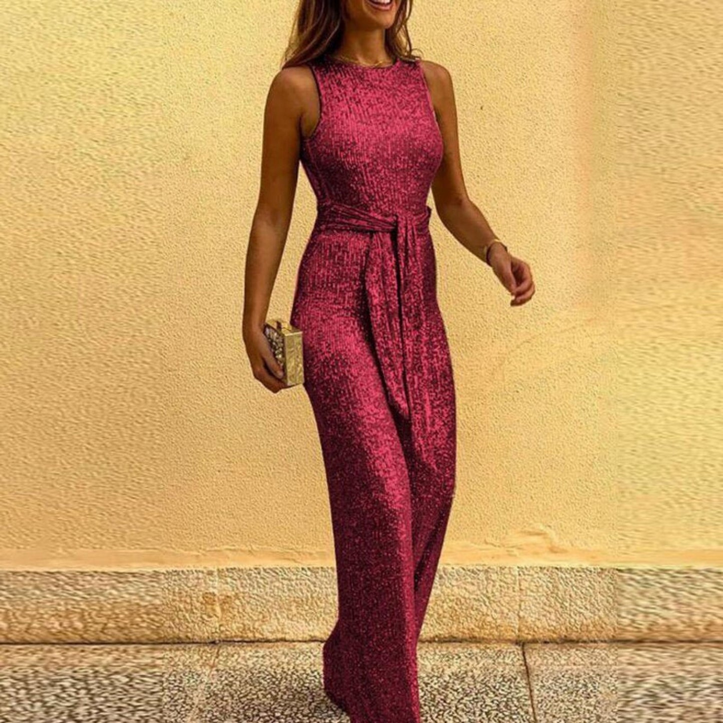 Andelien | Dames Jumpsuit | Mouwloos Pailletten