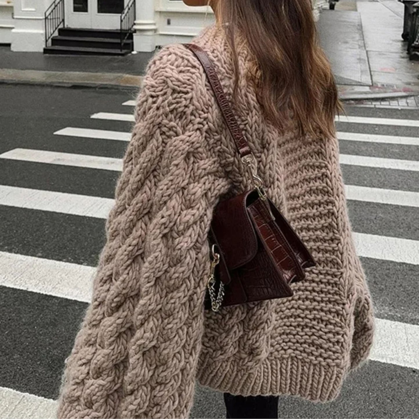 Alberitha | Dames Oversized Trui | Grof Kabelgebreid