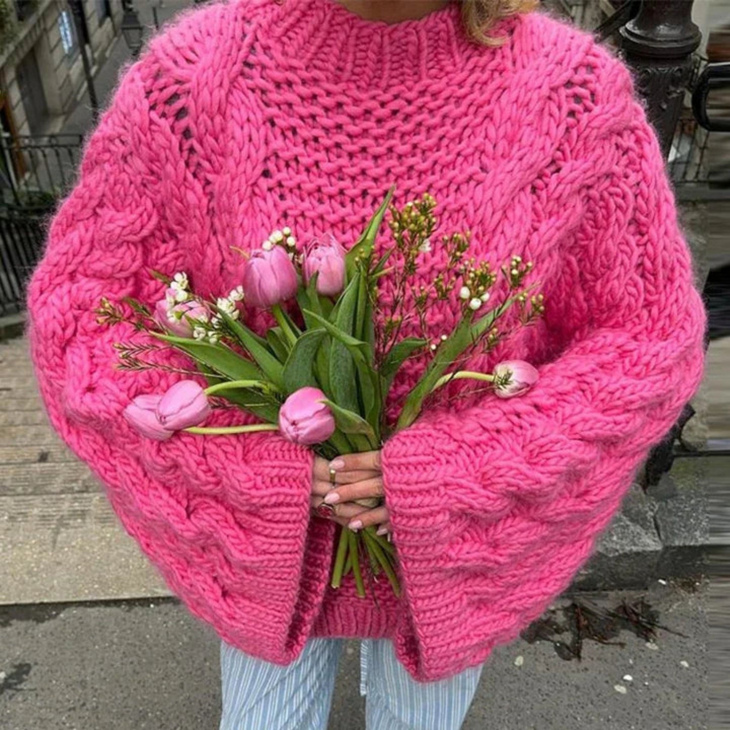 Alberitha | Dames Oversized Trui | Grof Kabelgebreid
