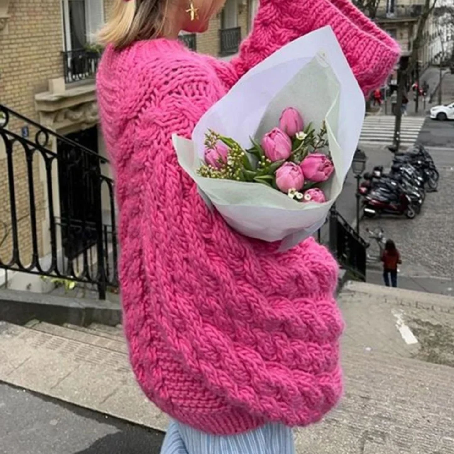 Alberitha | Dames Oversized Trui | Grof Kabelgebreid