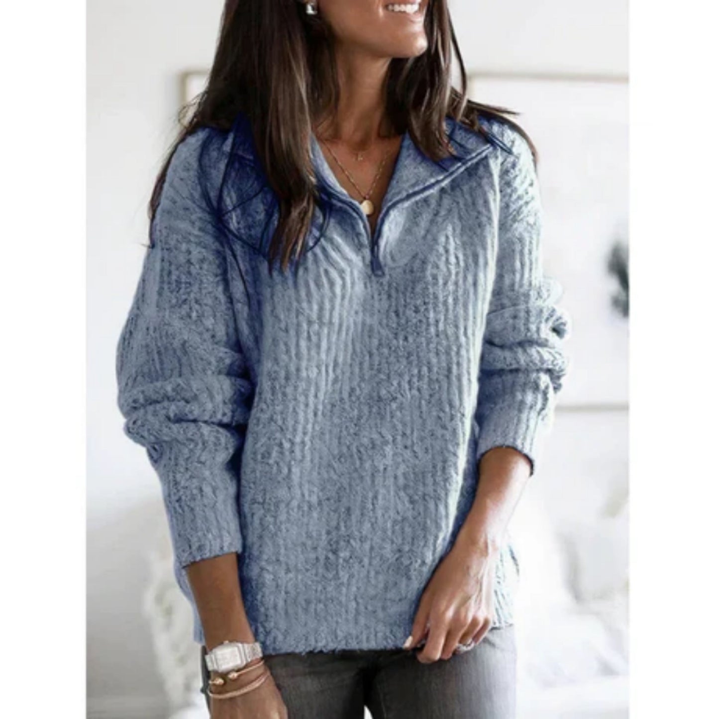Asmelinda | Dames Trui | Ritssluiting