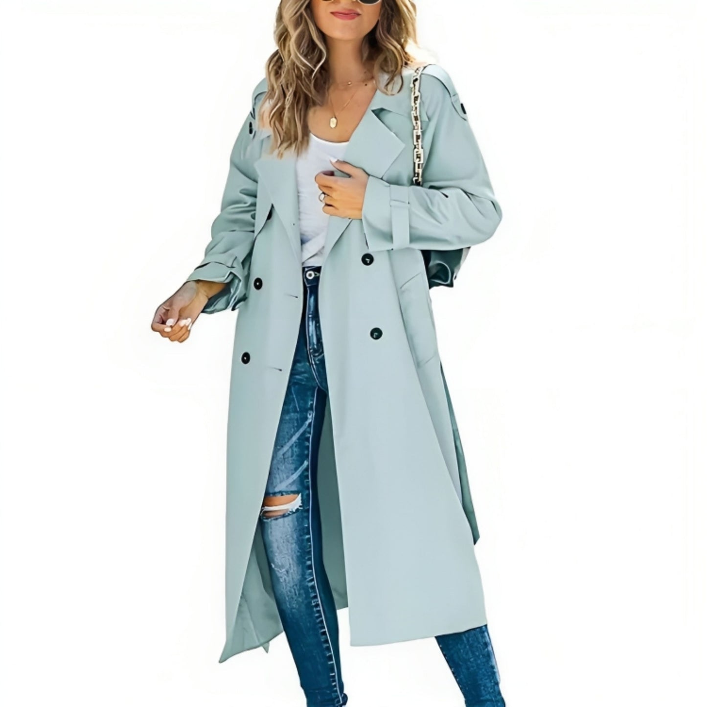 Alverike | Dames Trench Coat | Double-Breasted
