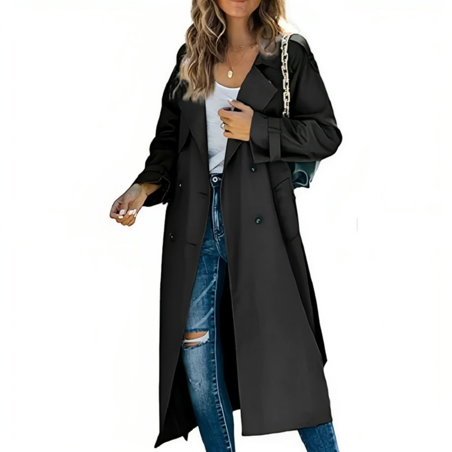Alverike | Dames Trench Coat | Double-Breasted