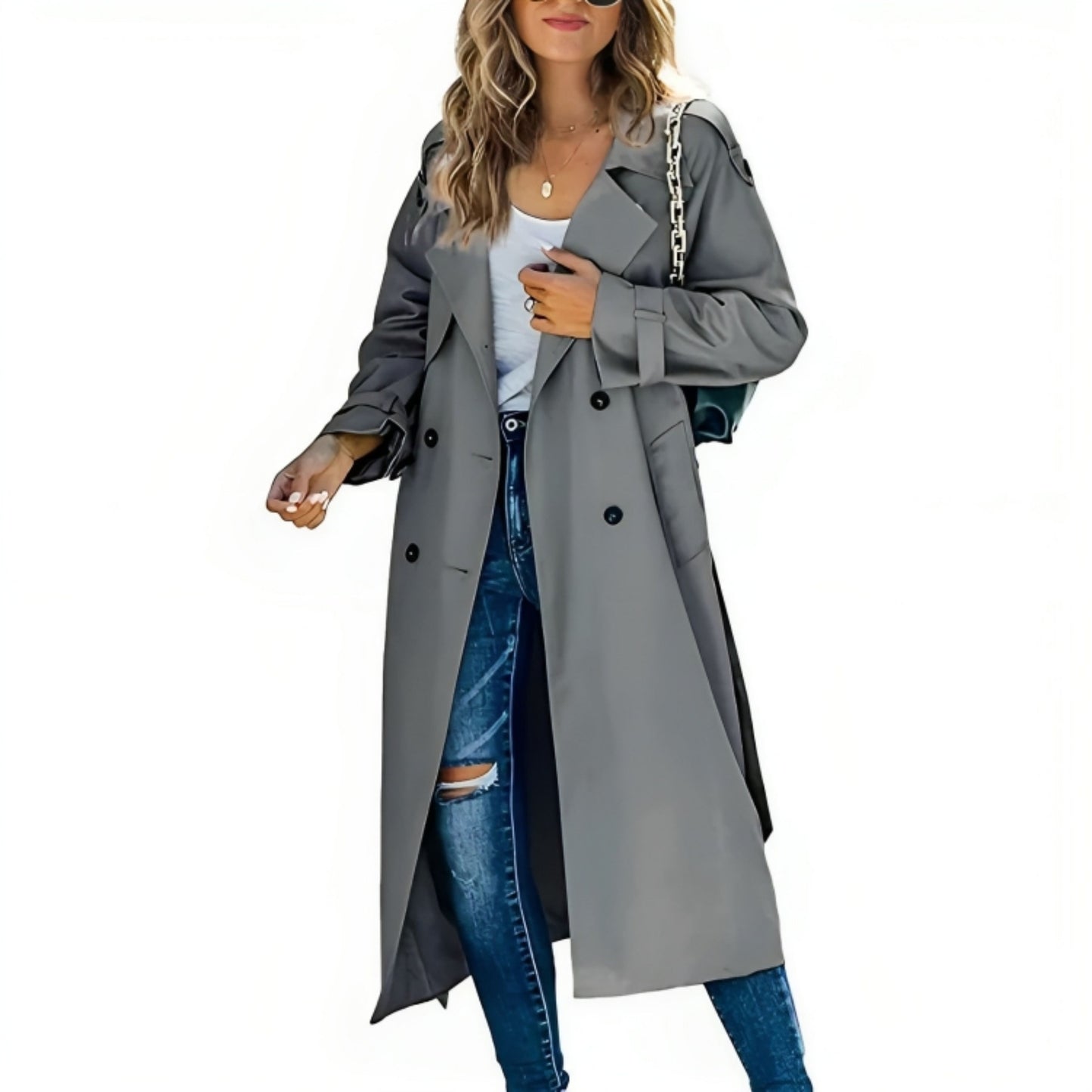 Alverike | Dames Trench Coat | Double-Breasted