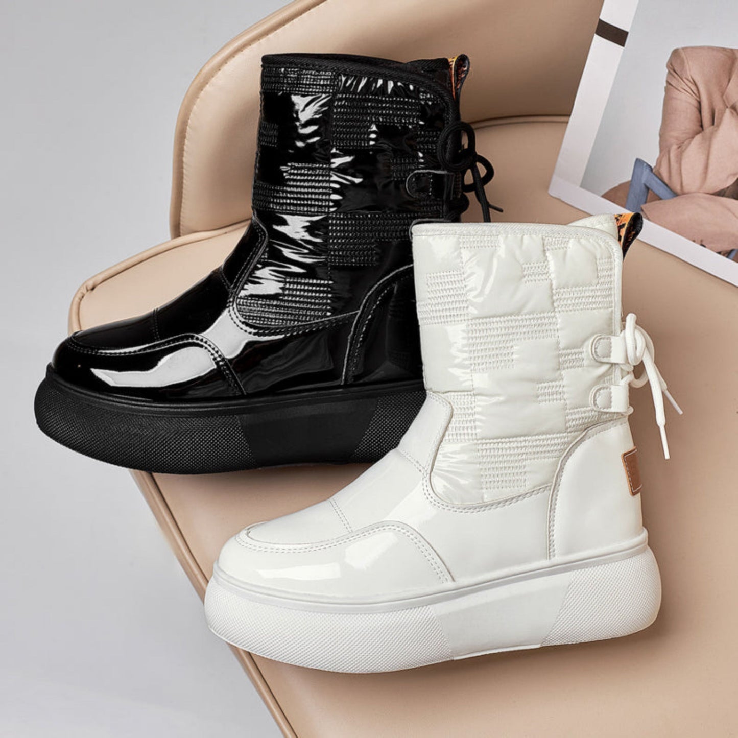 Cristanne | Dames Winterlaarzen | Vetersluiting