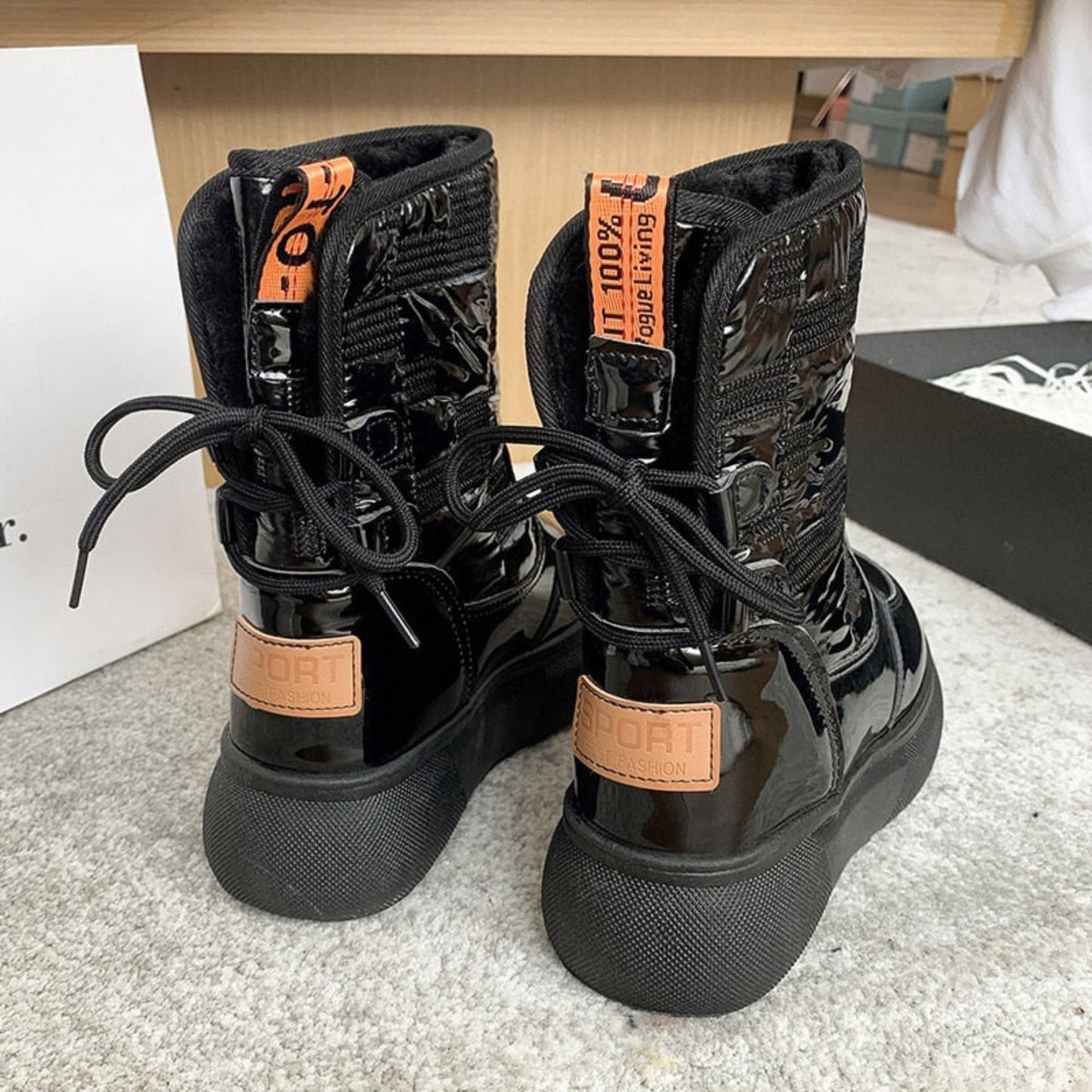 Cristanne | Dames Winterlaarzen | Vetersluiting