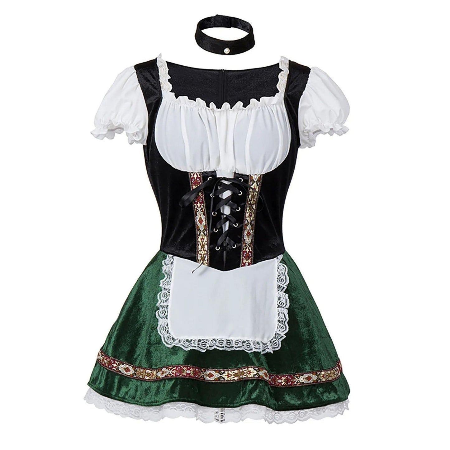 Alieda | Dames Dirndl Jurk | Korte Mouwen