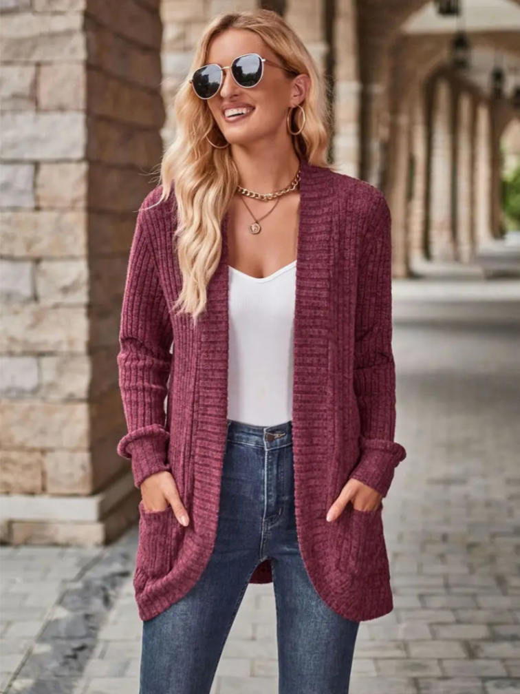Amanda | Stijlvolle Gebreid Open Vest