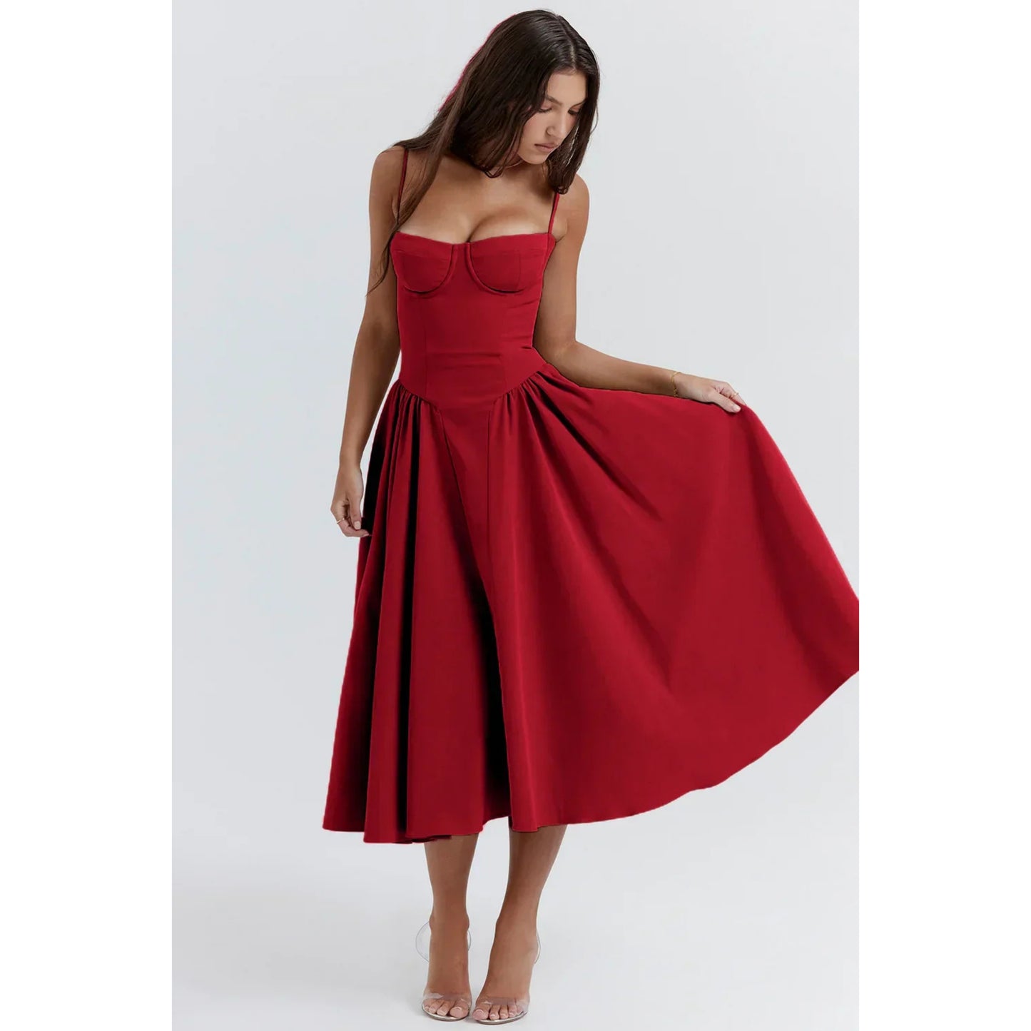 Dames Mouwloze Jurk | Midi