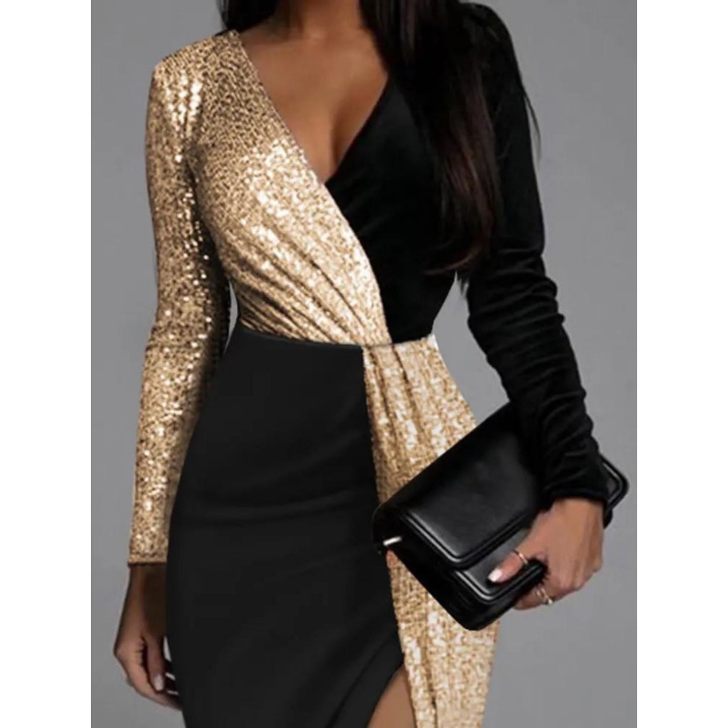 Dames Midi Jurk | Pailletten