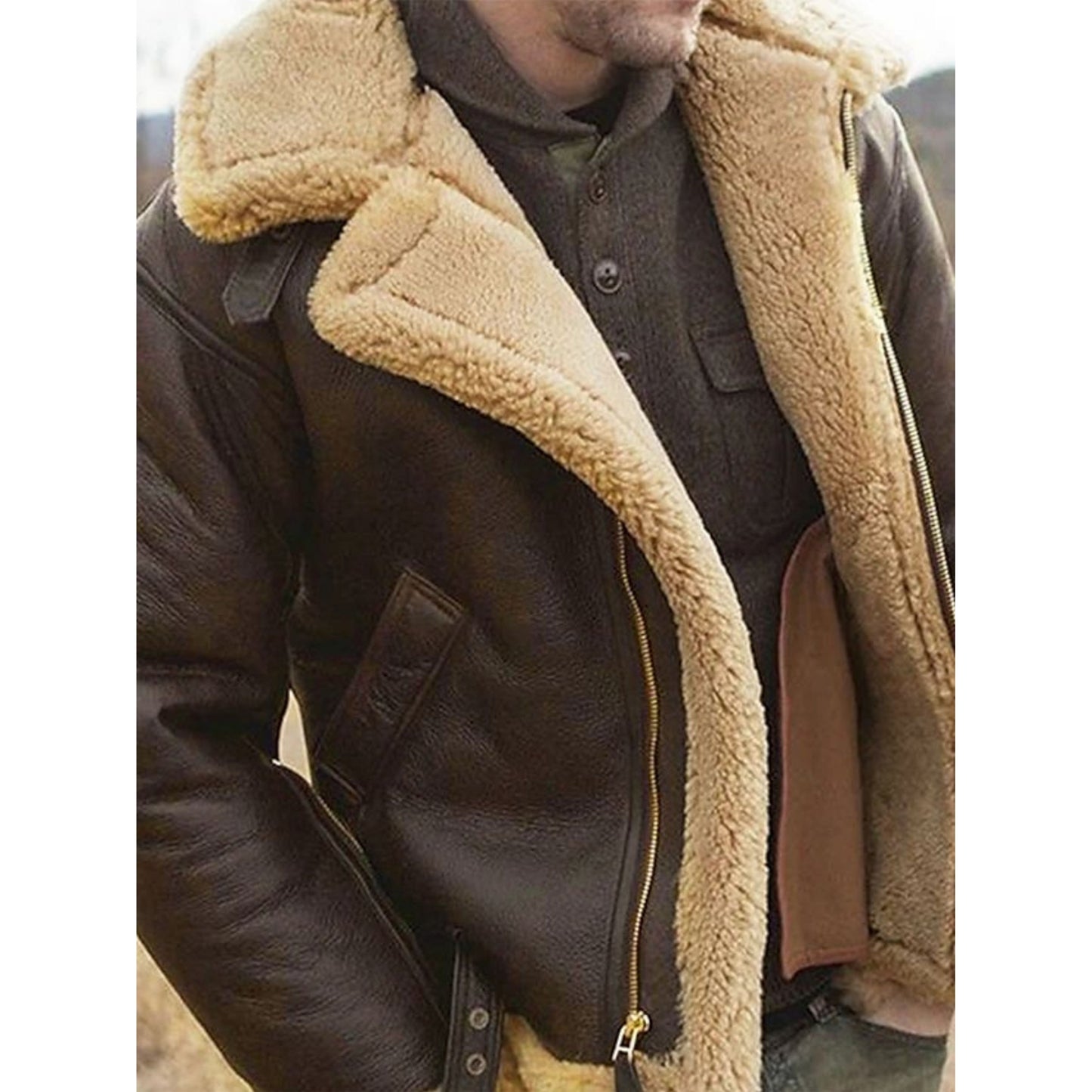 Alfero | Heren Aviator Jas | Met Ceintuur