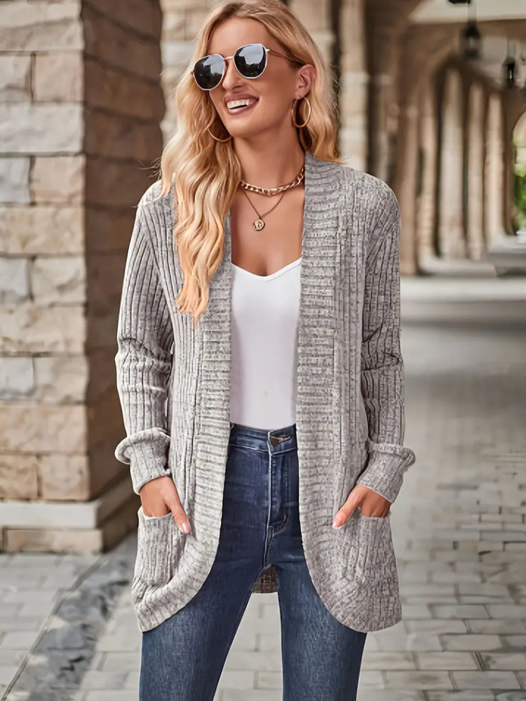 Amanda | Stijlvolle Gebreid Open Vest