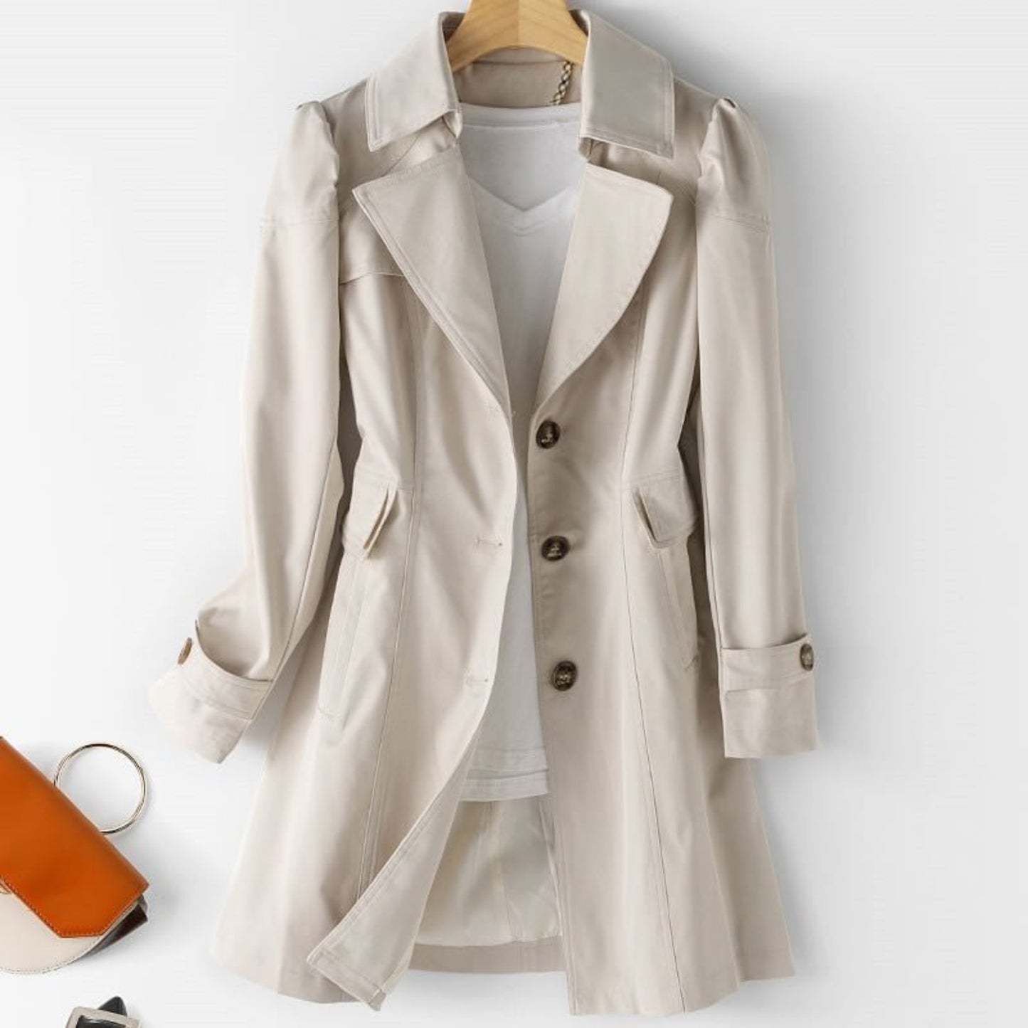 Dames Waterdichte Trench Coat | Klassiek