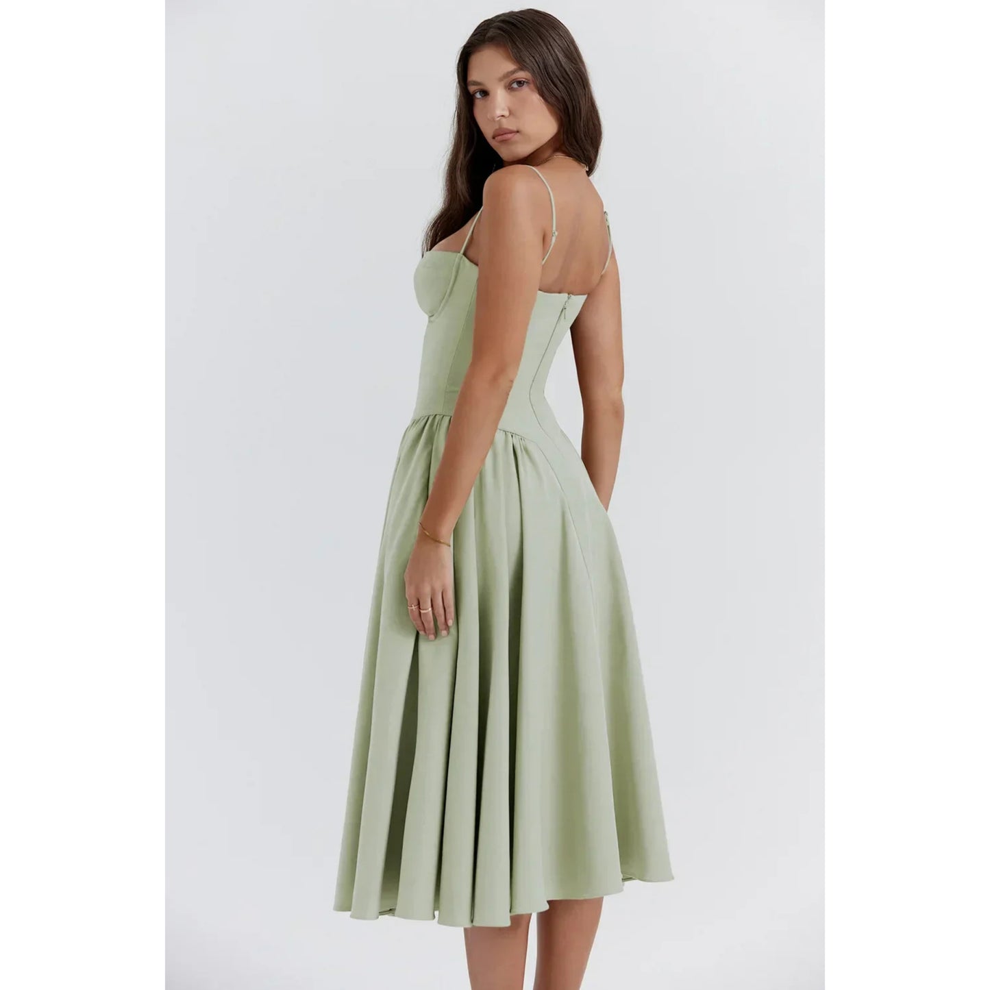 Dames Mouwloze Jurk | Midi