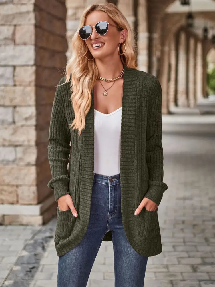 Amanda | Stijlvolle Gebreid Open Vest