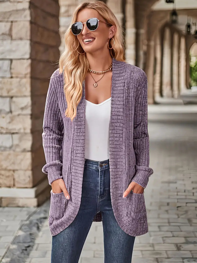 Amanda | Stijlvolle Gebreid Open Vest