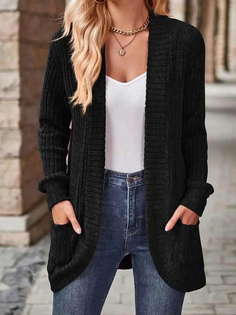 Amanda | Stijlvolle Gebreid Open Vest