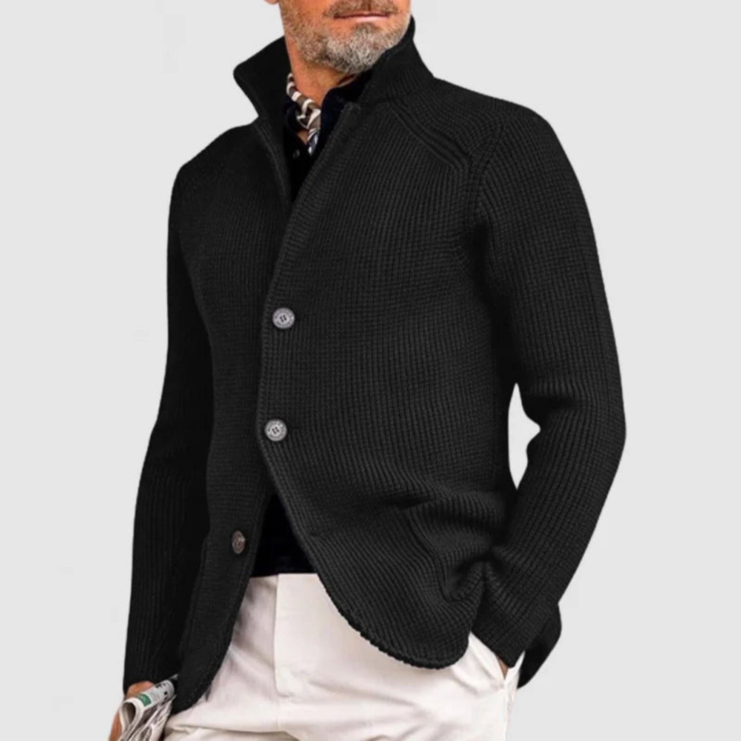 Belmijn | Heren Gebreid Vest | Button-Up