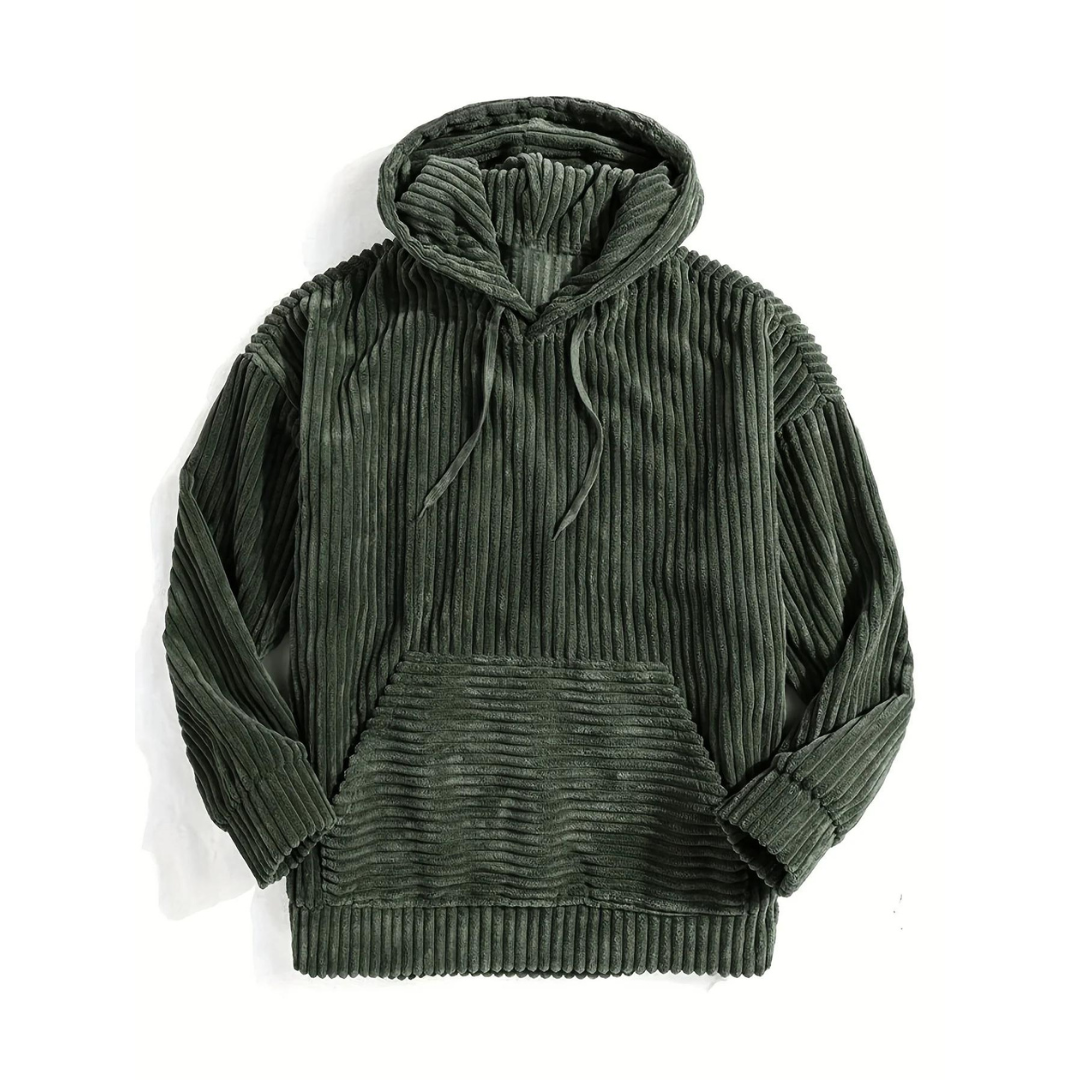 Lennart | Casual Losse Geribde Hoodie