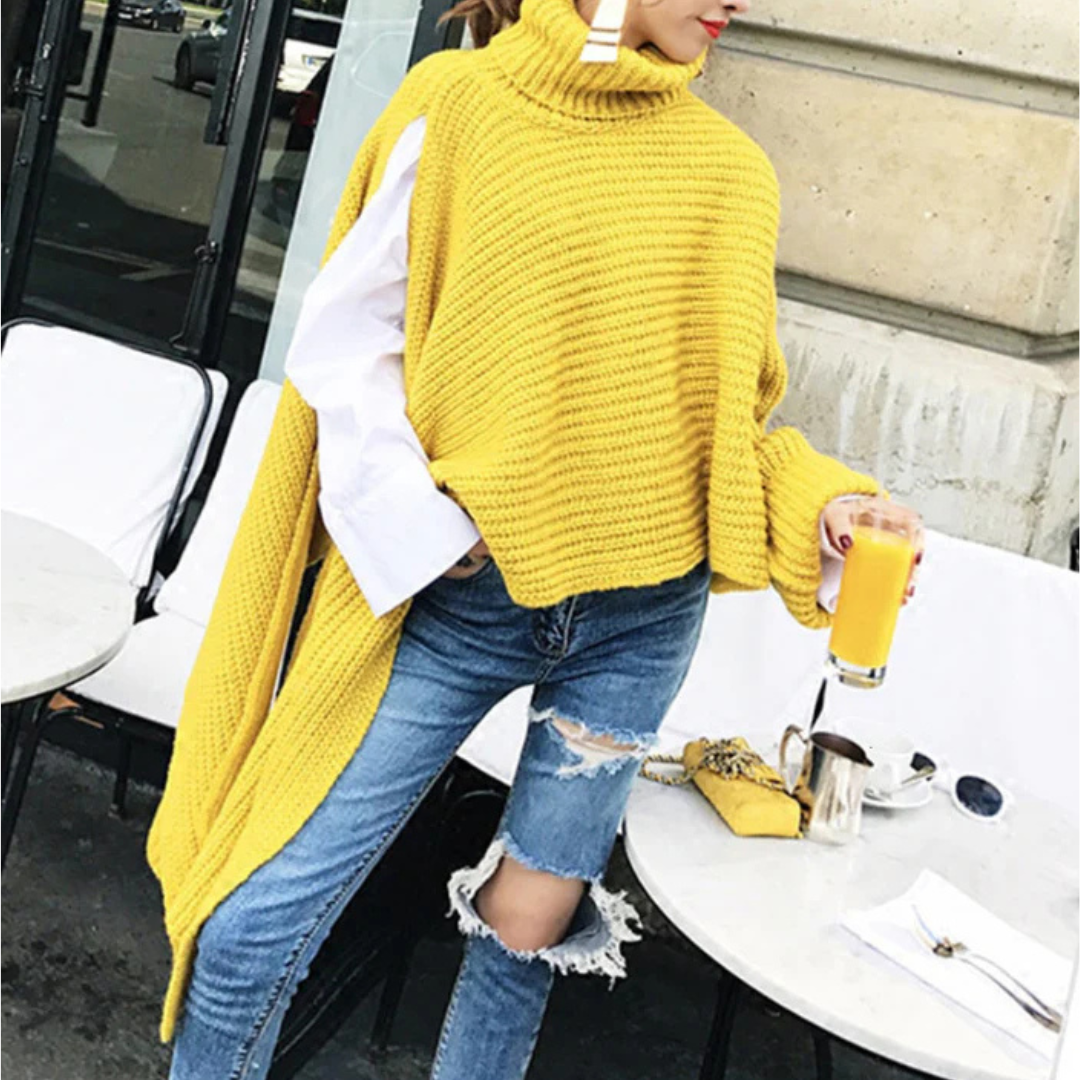 Caya | Stijlvolle Gebreide Poncho Coltrui