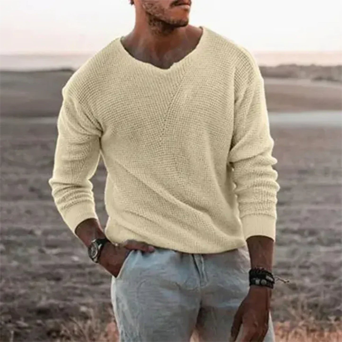 Heren Zachte Gebreide Casual Trui | Warm