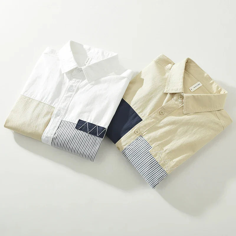 Wendric | Patchwork Casual Overhemd