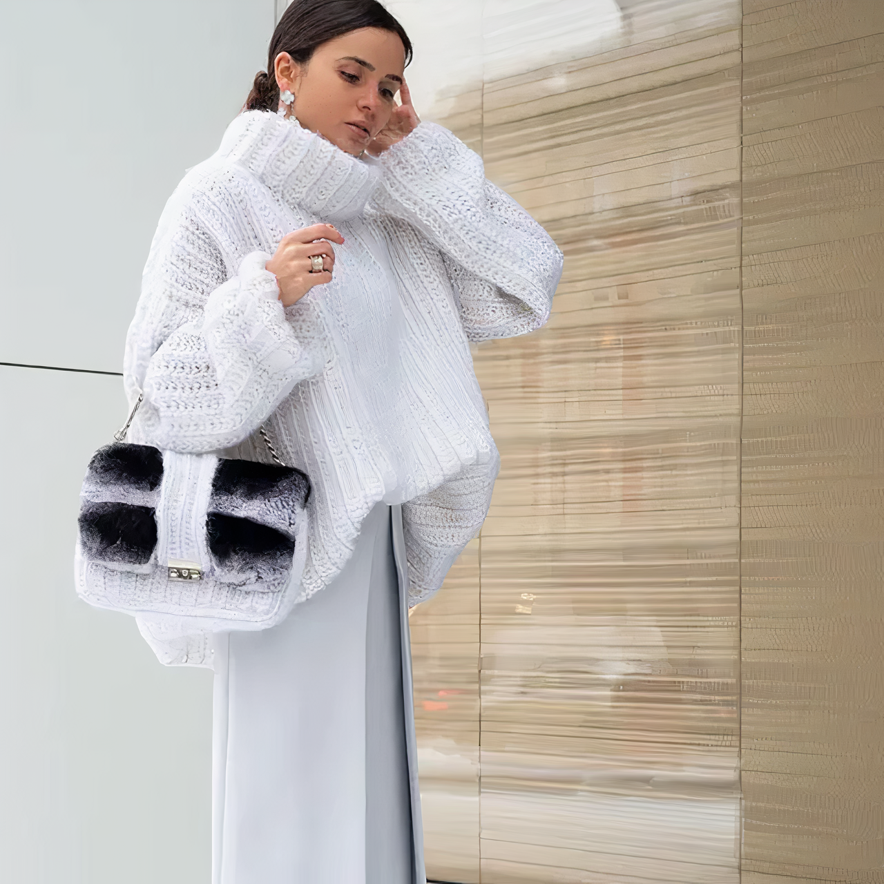 Keely | Fluffy Gebreide Coltrui