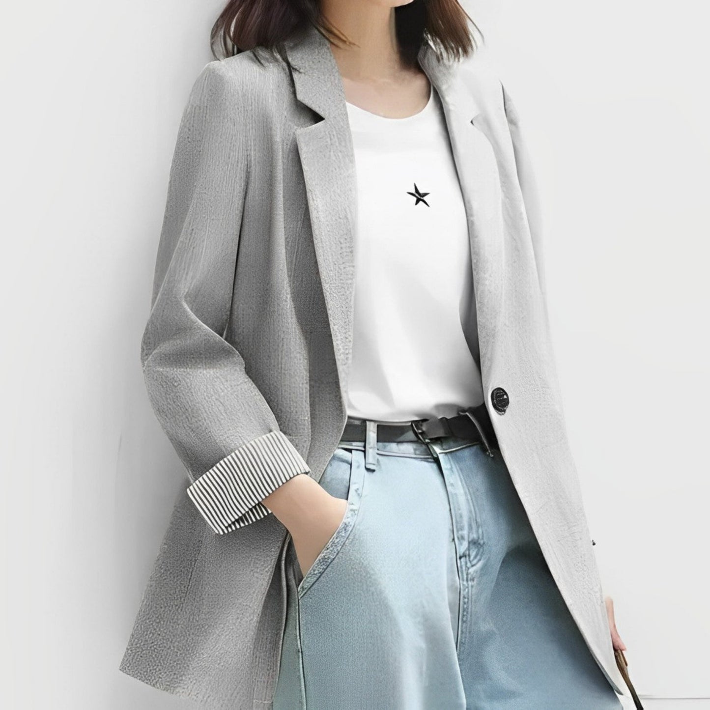 Dames Elegante Blazer | Strepen Accenten