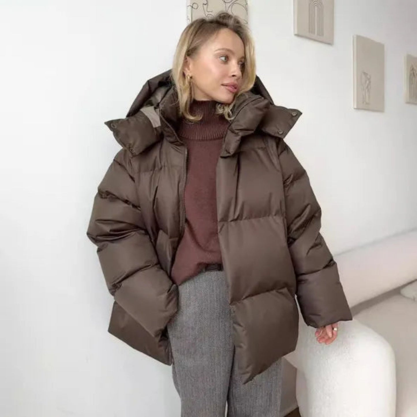 Esmarinda | Dames Puffer Jas | Met Capuchon