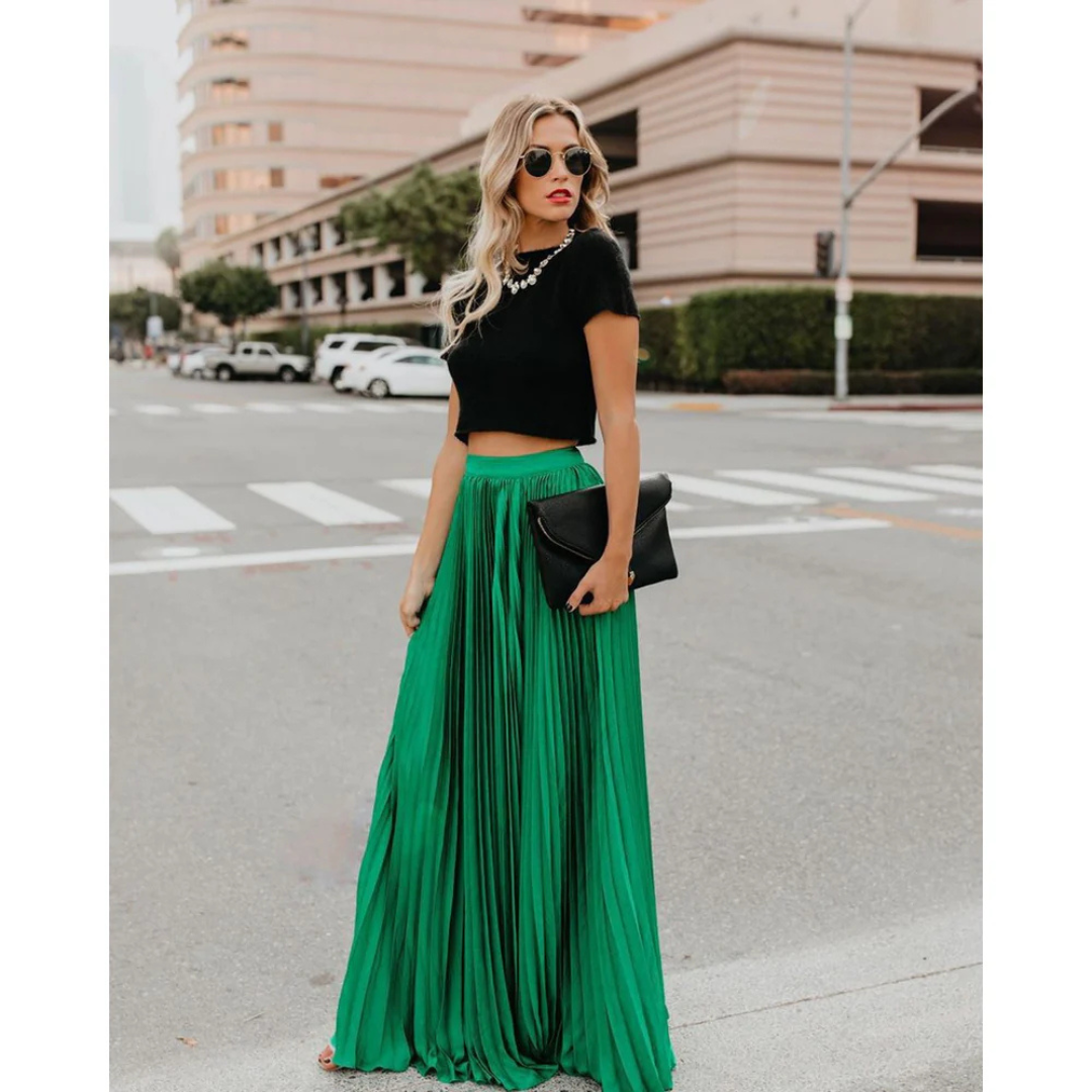 Arina | Lange Geplooide Rok