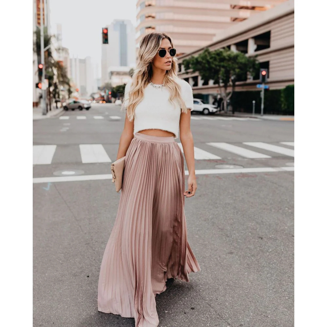 Arina | Lange Geplooide Rok