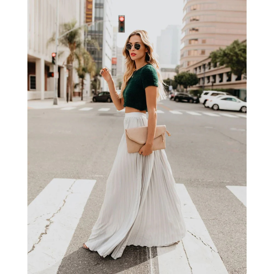 Arina | Lange Geplooide Rok