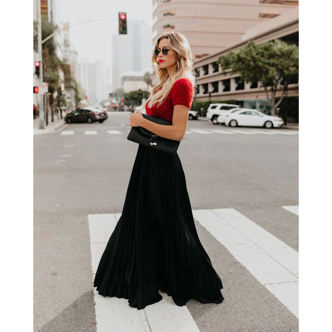 Arina | Lange Geplooide Rok