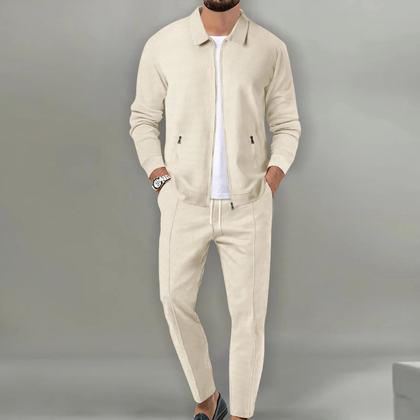 Heren Casual Twee-Delige Set | Jas en Broek