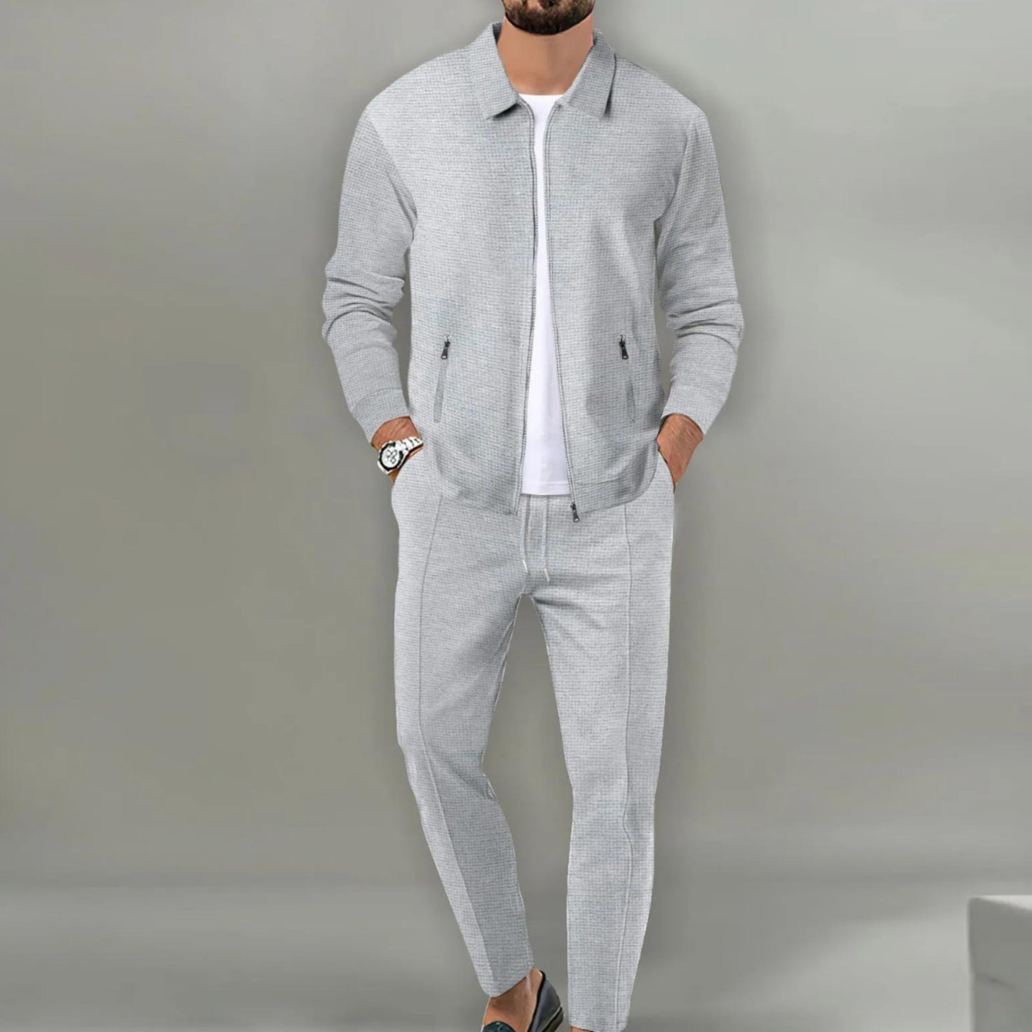 Heren Casual Twee-Delige Set | Jas en Broek
