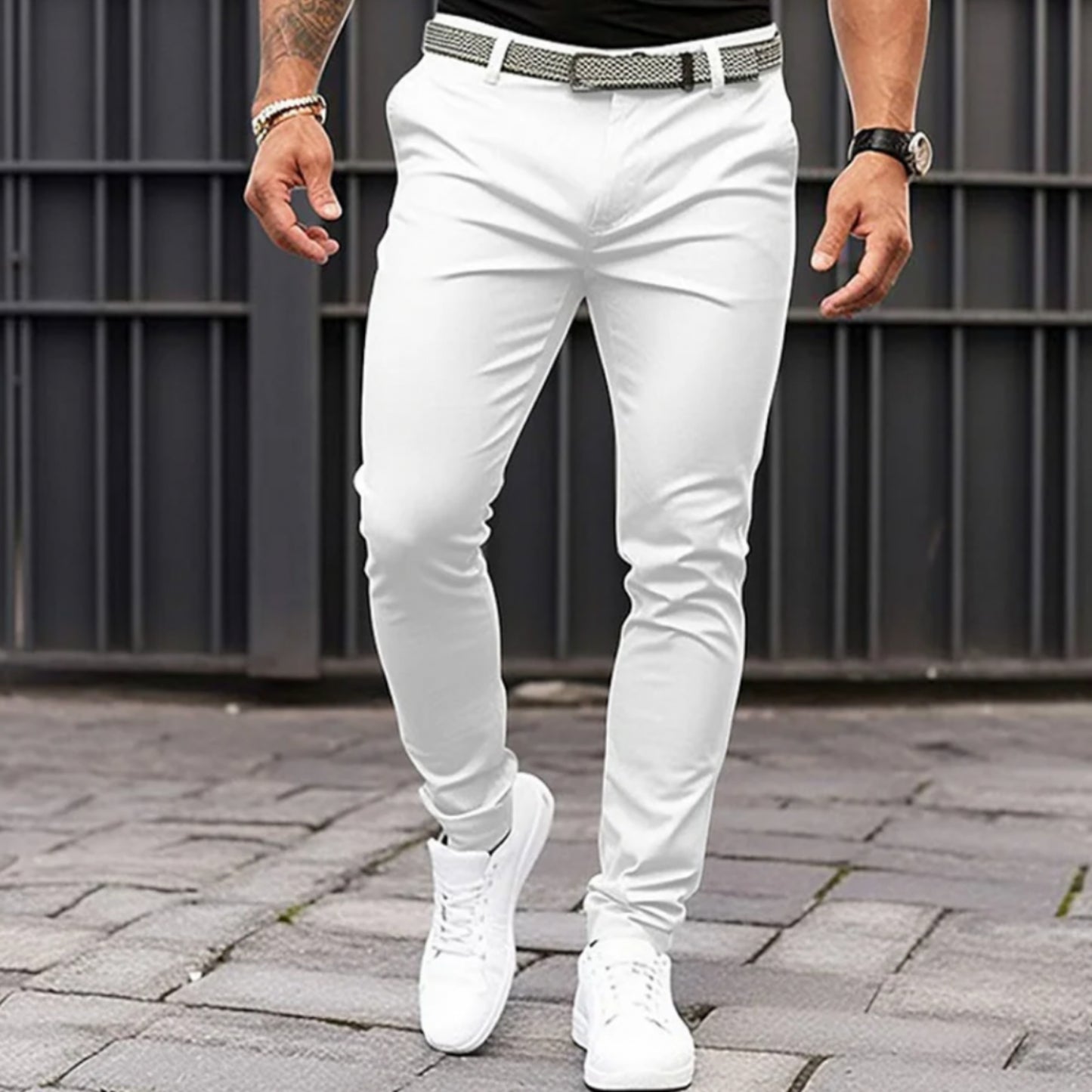 Heren Uitgaans Slim Fit Broek | Casual