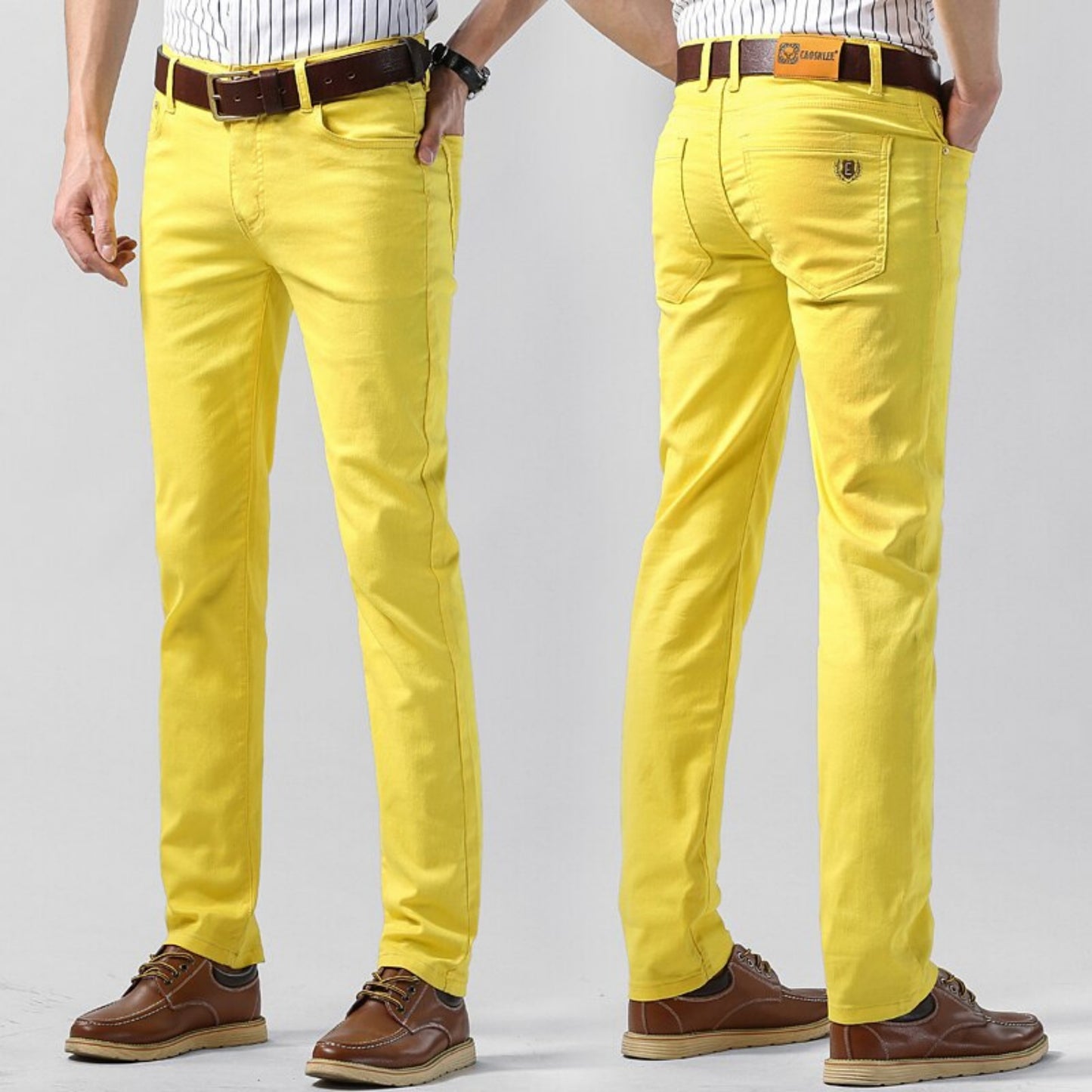 Heren Rechtoe-Rechtaan Stretch Broek | Casual Kleur