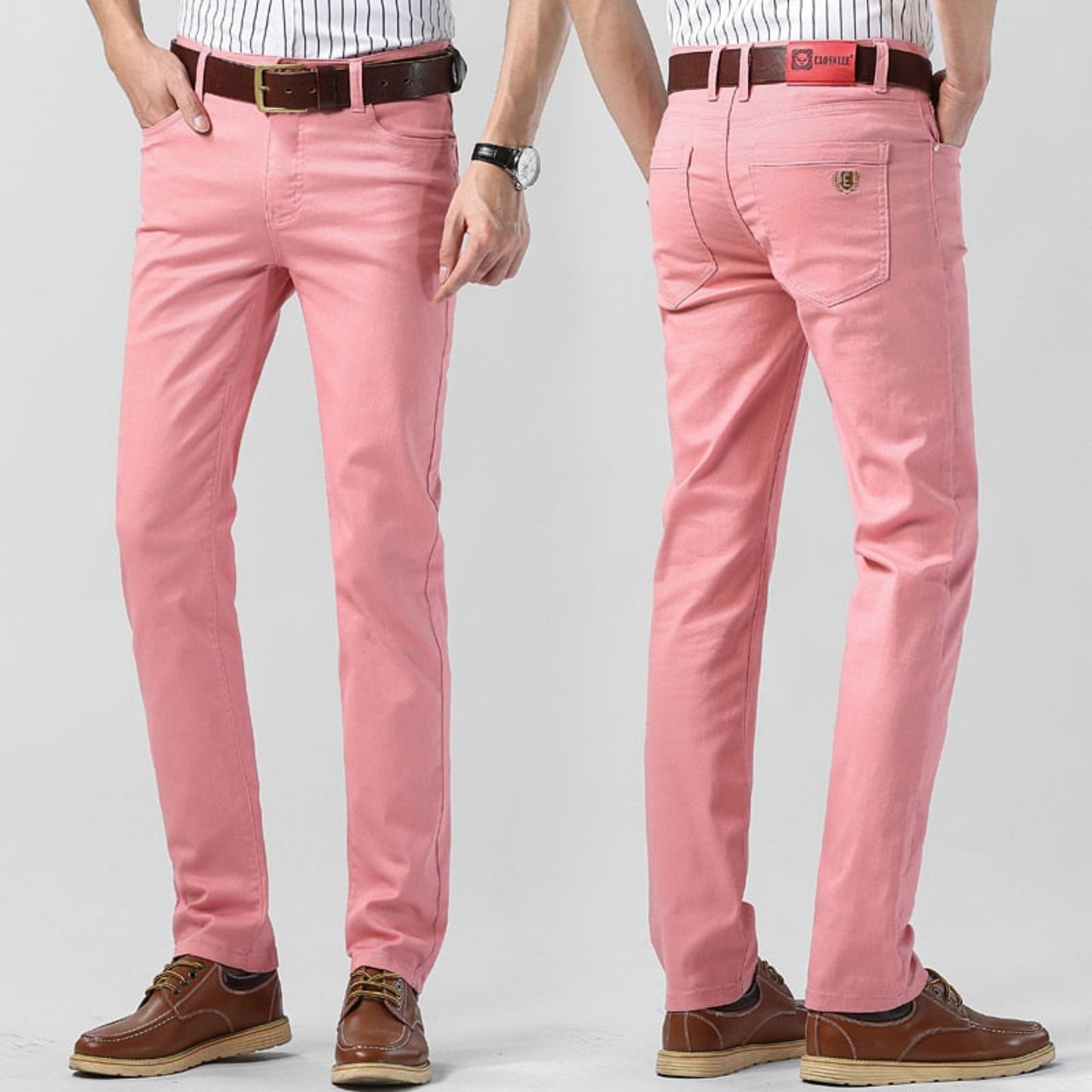 Heren Rechtoe-Rechtaan Stretch Broek | Casual Kleur