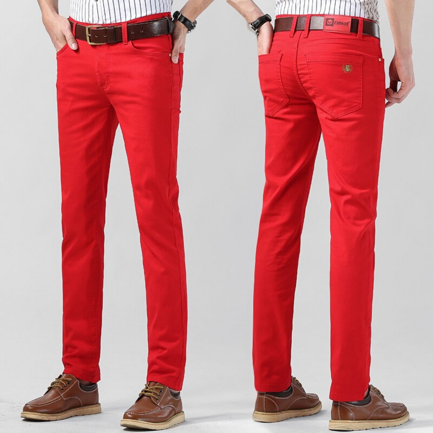 Heren Rechtoe-Rechtaan Stretch Broek | Casual Kleur