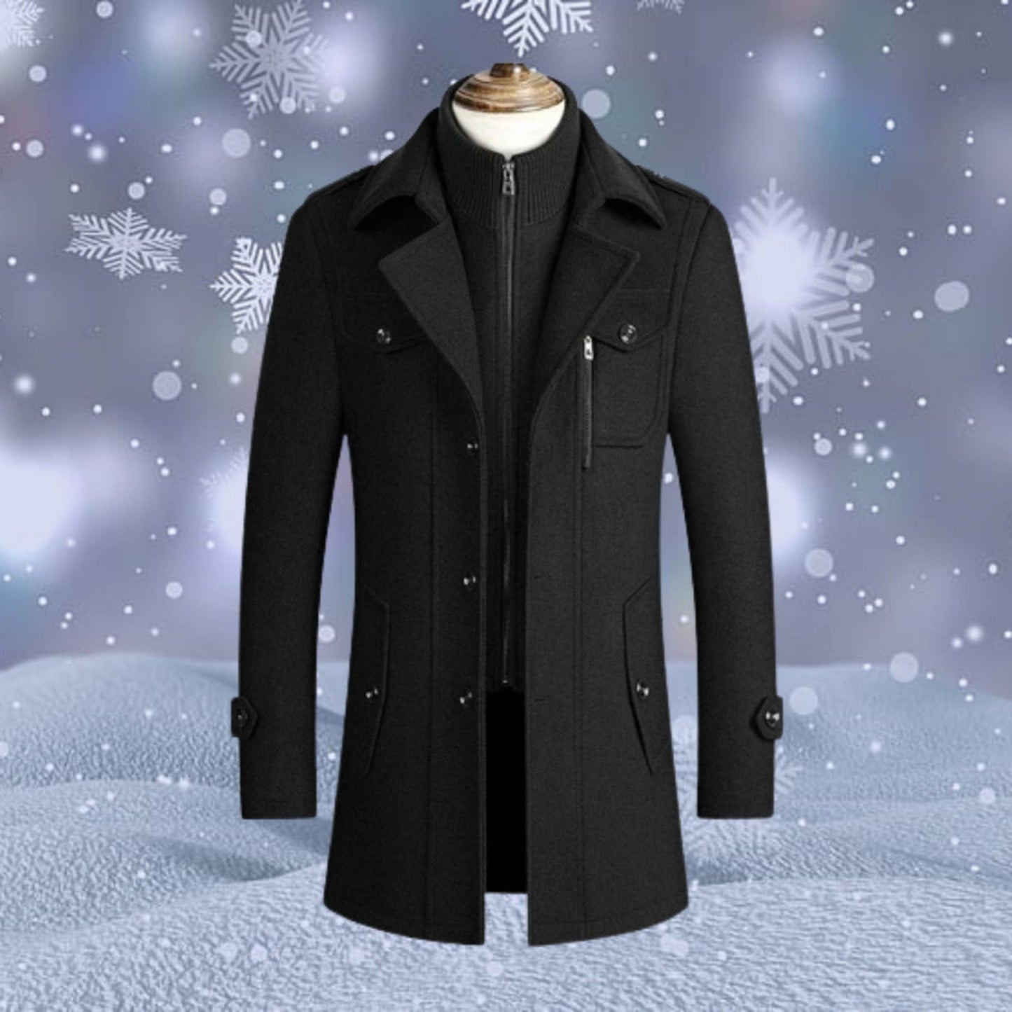 Arnwald | Heren Winterjas | Getailleerde Knoopsluiting