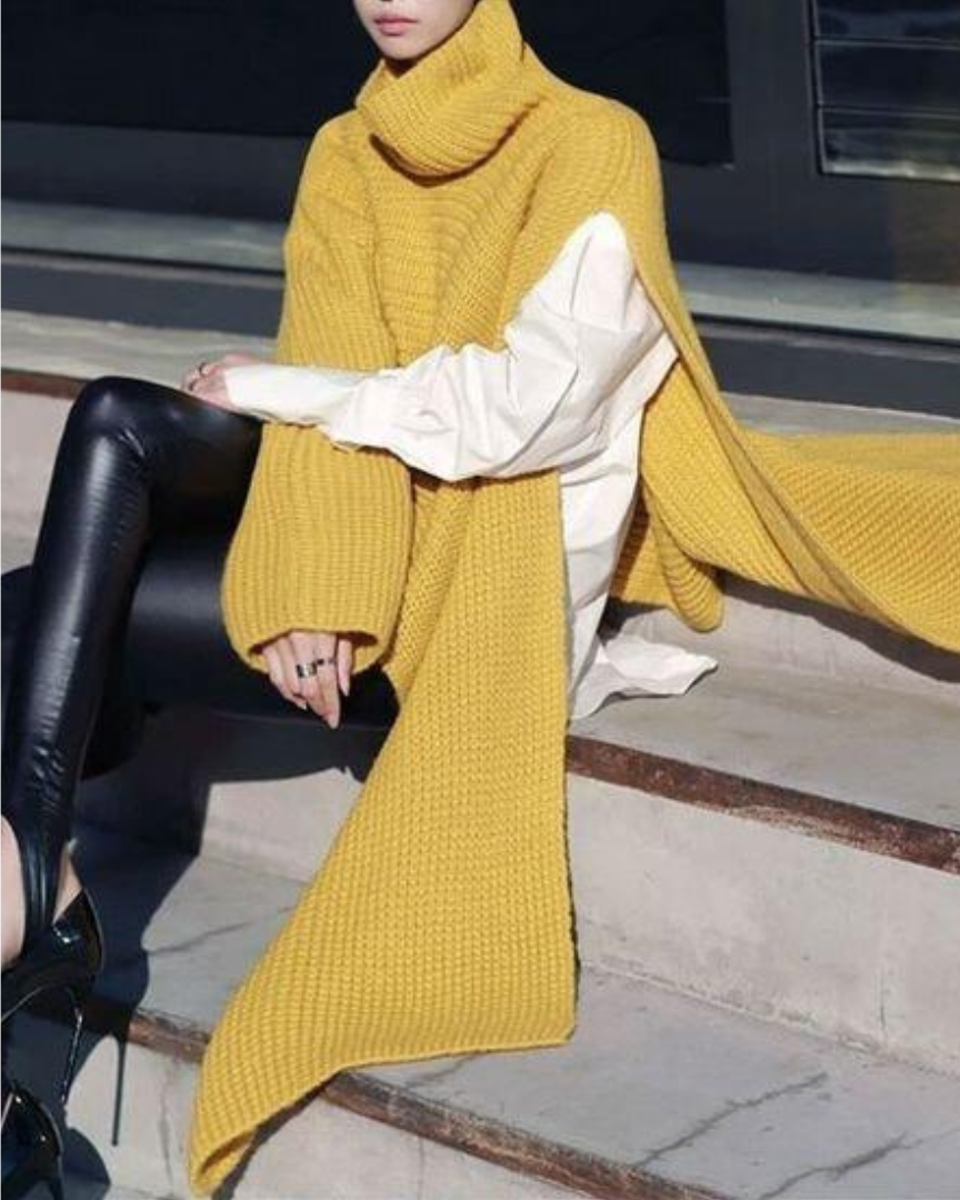 Caya | Stijlvolle Gebreide Poncho Coltrui