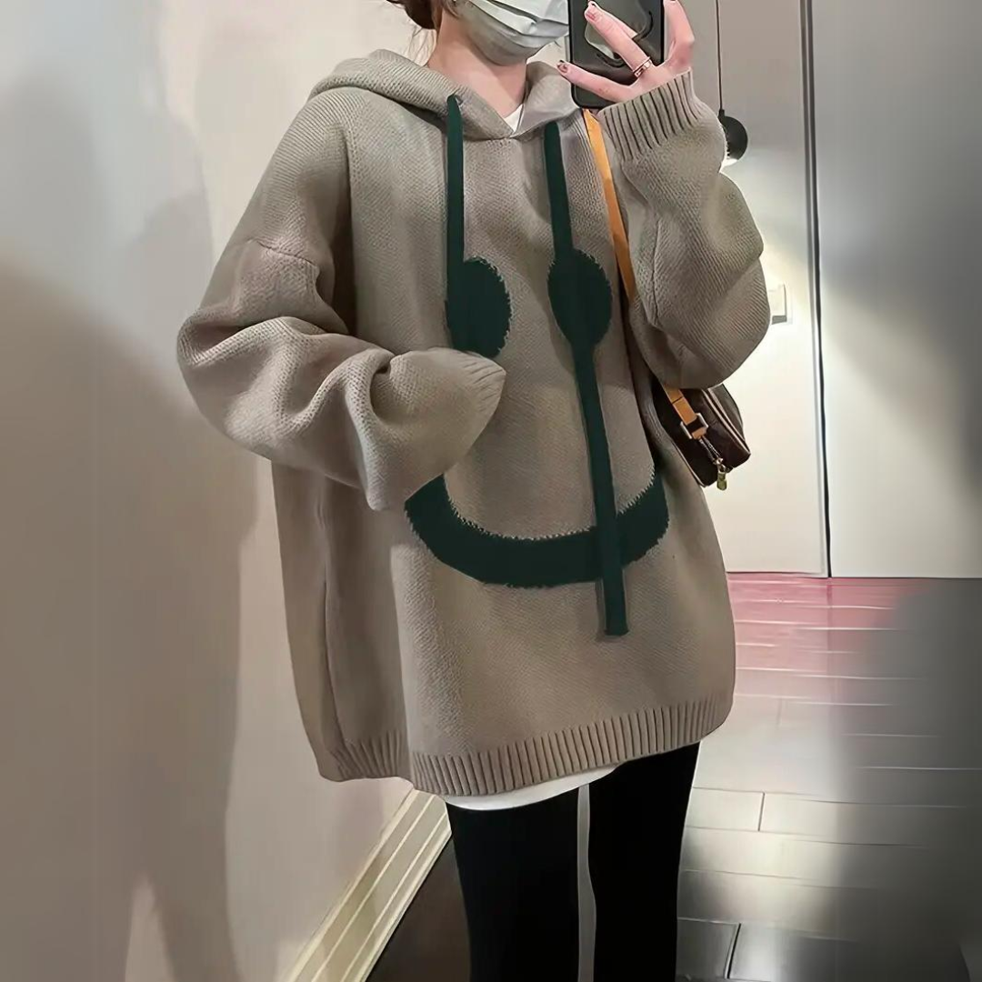 Vera | Warme Hoodie Smiley Print