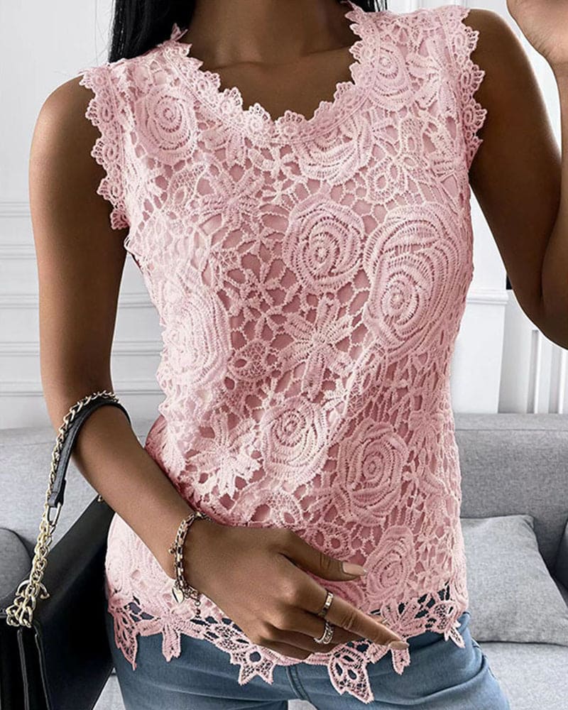 Monique - Elegante Kanten Blouse