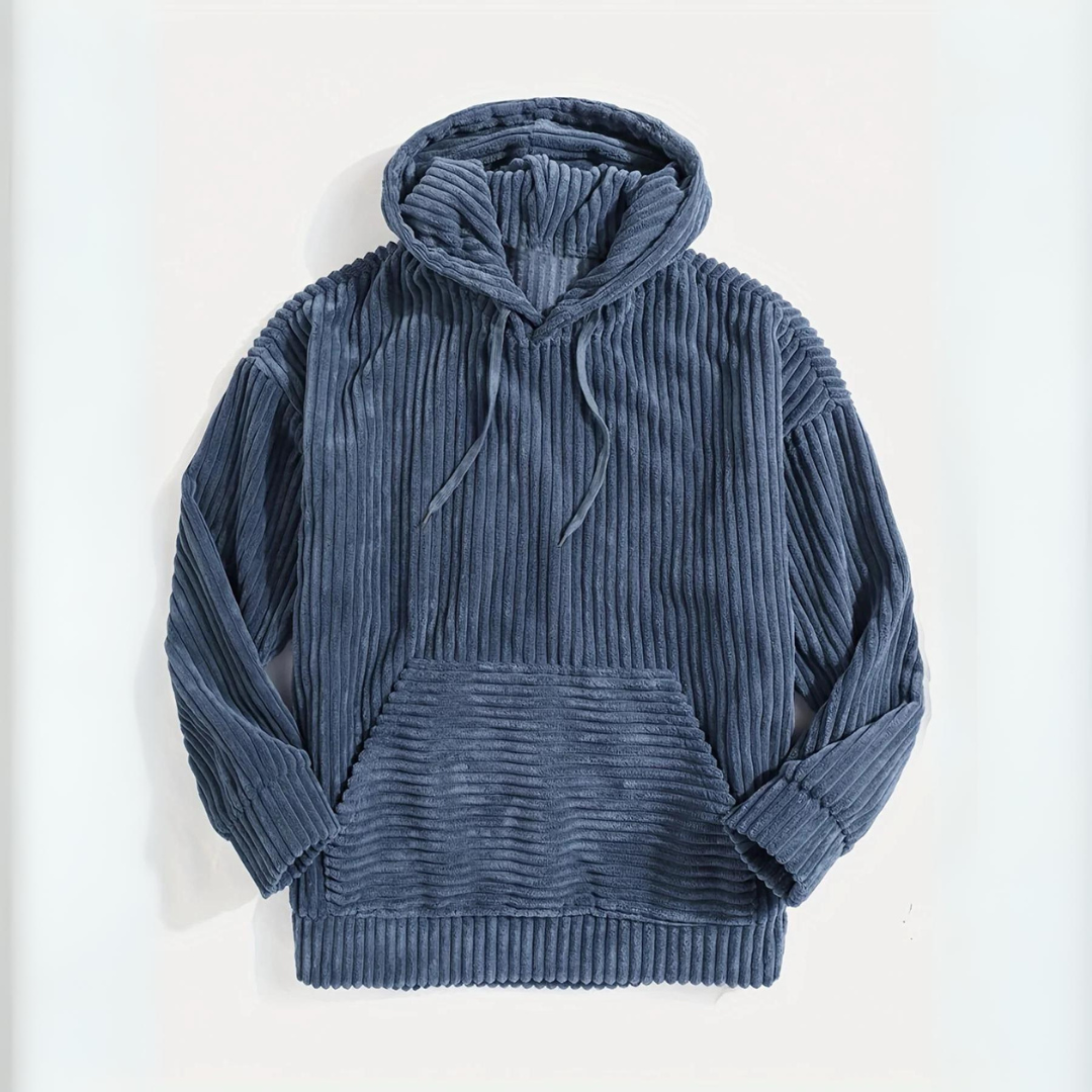 Lennart | Casual Losse Geribde Hoodie