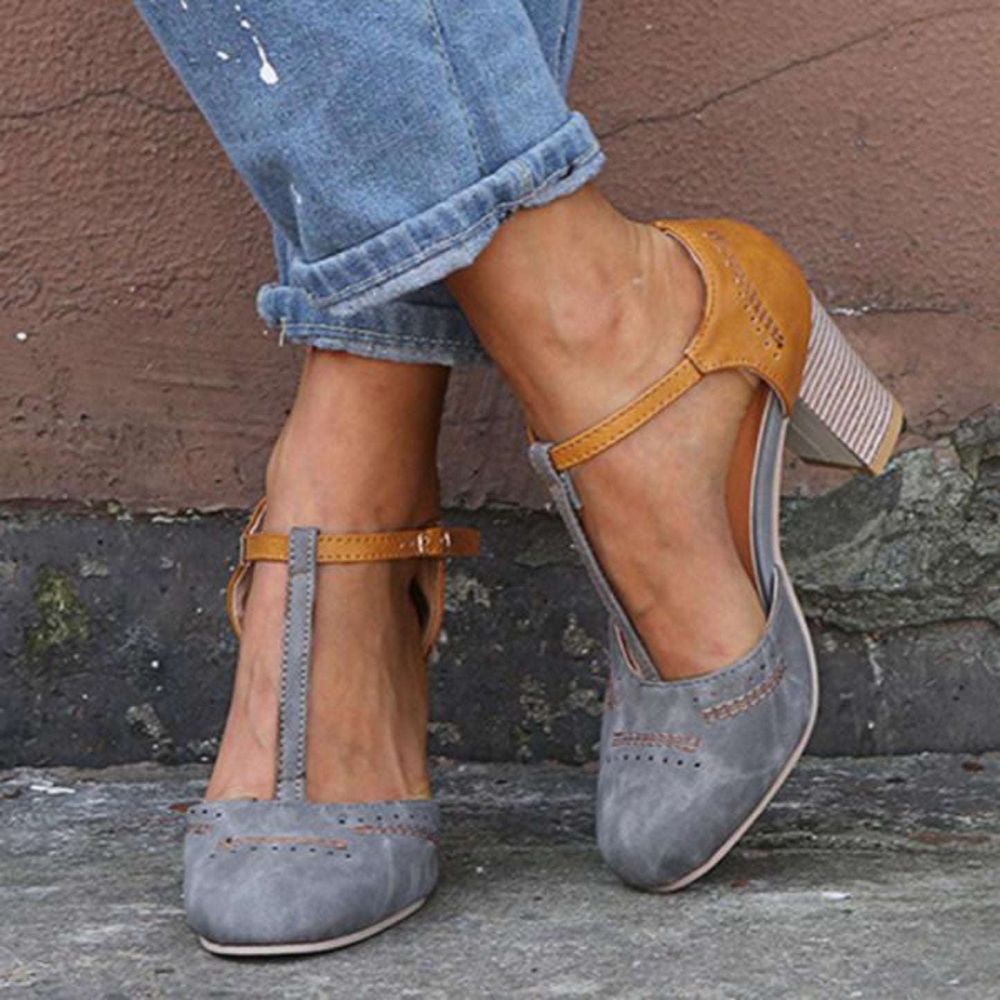 Dames Vintage Wandelhakken | Gesloten Neus