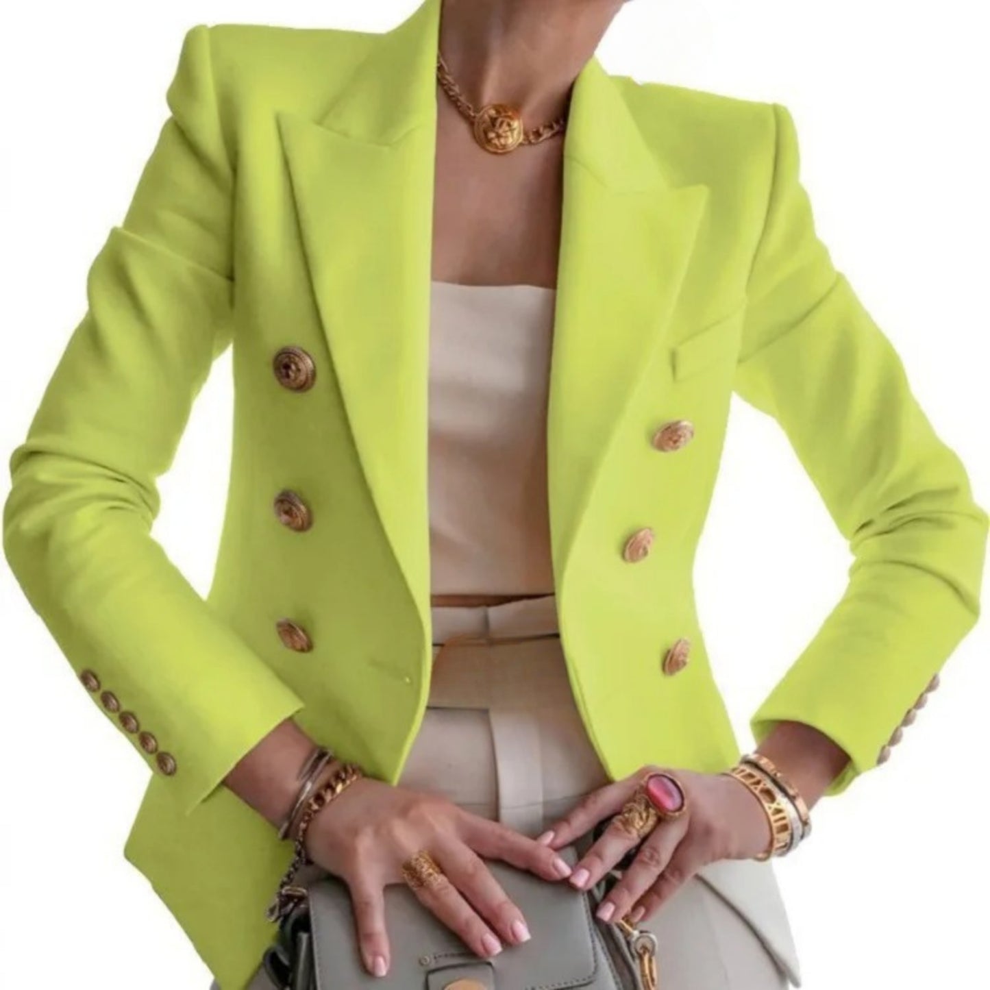 Dames Elegant Blazer | met Gouden Knopen