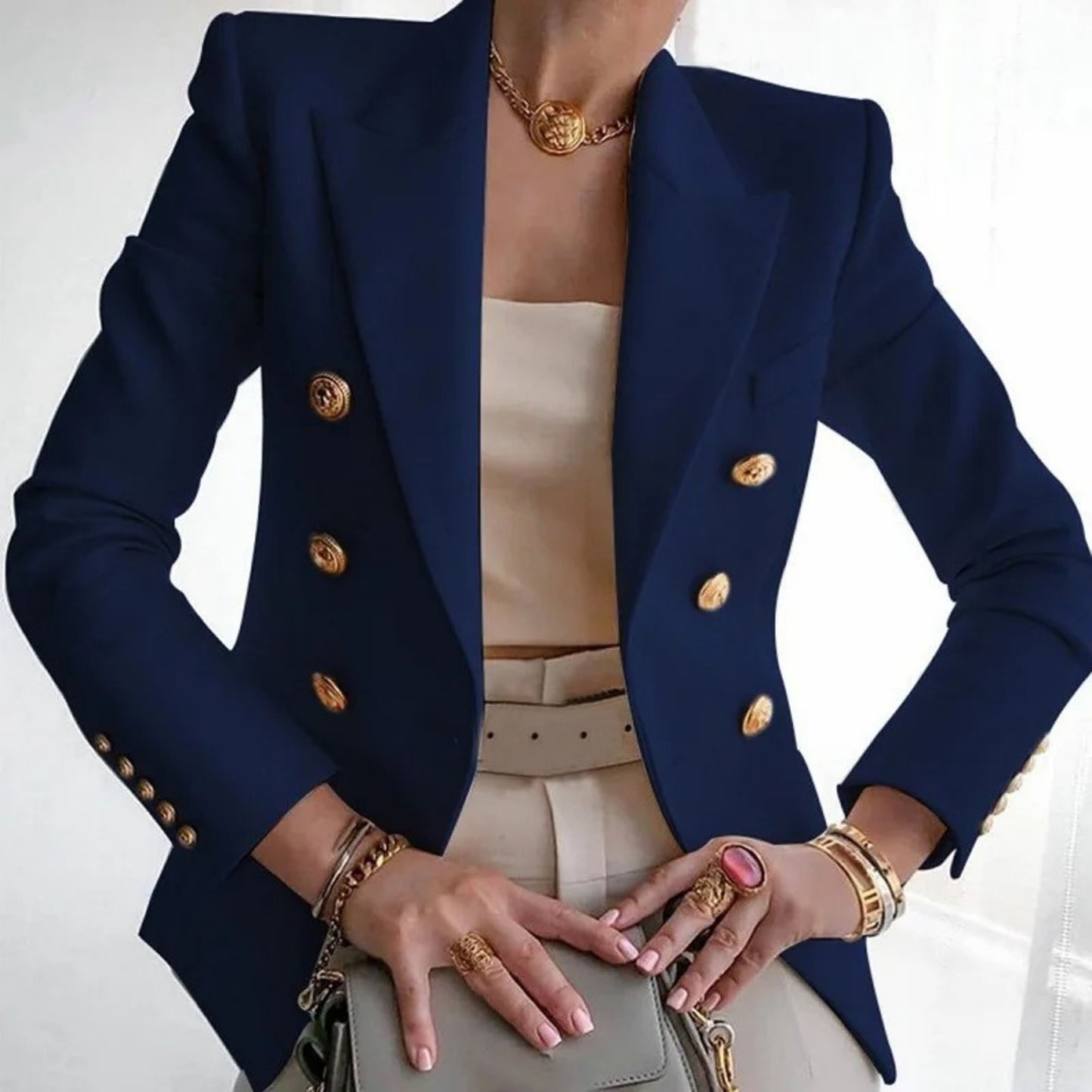 Dames Elegant Blazer | met Gouden Knopen