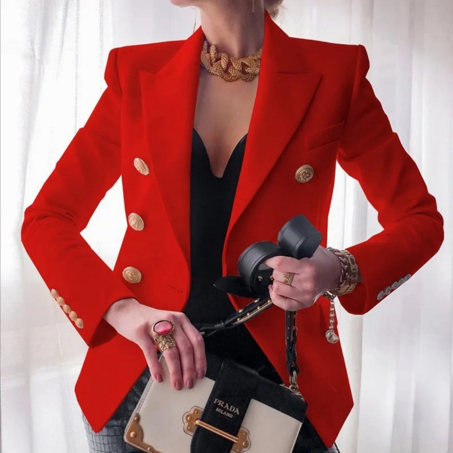 Dames Elegant Blazer | met Gouden Knopen